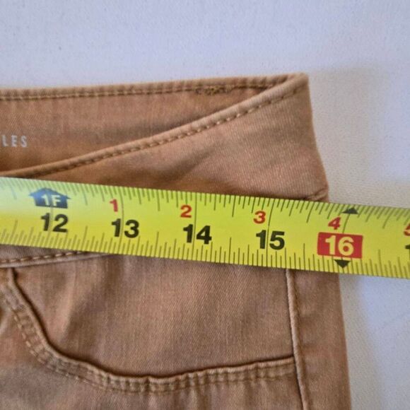 REWASH Brand LA Womens Frayed Cut Off Mid Rise Skinny Jeans Mustard Size 9/29 - Picture 8 of 14
